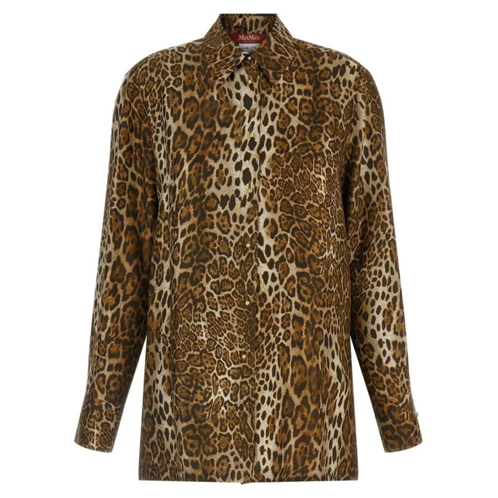 Max Mara Brown Silk Women's Blouse